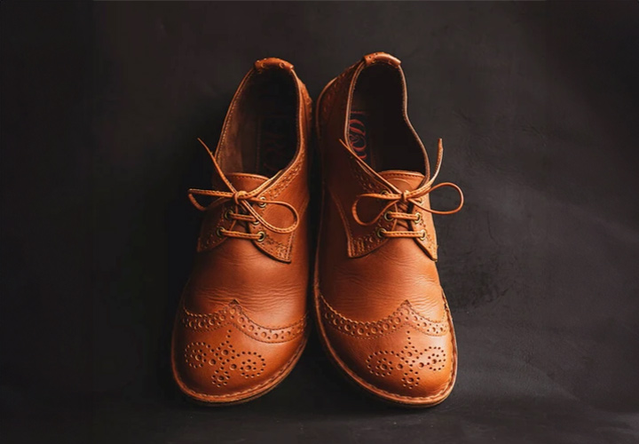 red terracotta brogue