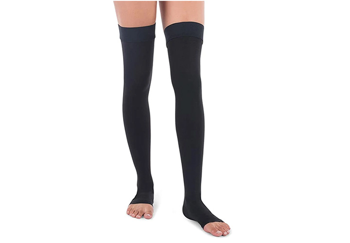 thigh high compression socks